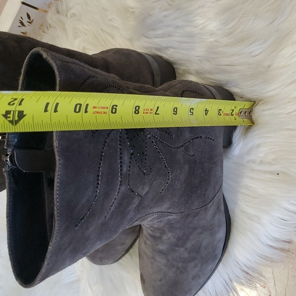 Bonetti  collection grey women's suade boots size 7 - Picture 12 of 16